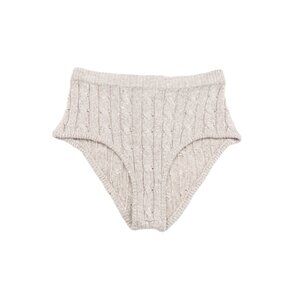 Brunello Cucinelli SS24 Linen Cable Knit Mini Shorts with Scattered Sequins